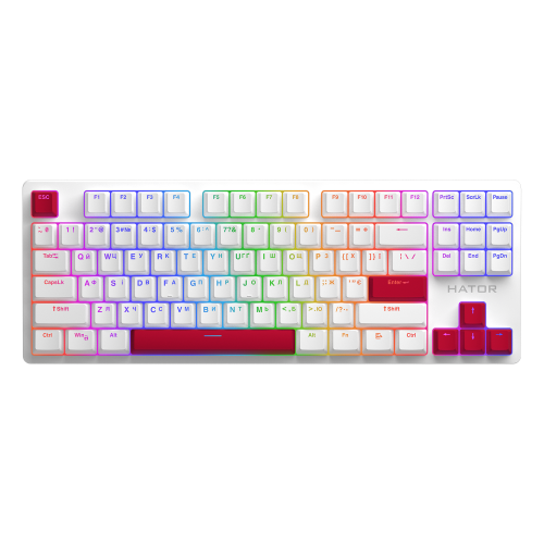 HATOR Racing Red PBT keycaps - ESC/SPACE/ENTER/R.SHIFT/ARROWS (HTS-713) Купити в Україні