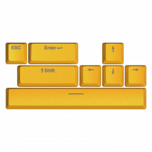HATOR Sunny Yellow PBT keycaps  - ESC/SPACE/ENTER/R.SHIFT/ARROWS (HTS-715)