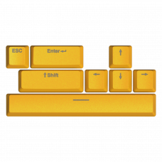 HATOR Sunny Yellow PBT keycaps  - ESC/SPACE/ENTER/R.SHIFT/ARROWS (HTS-715)