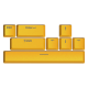 HATOR Sunny Yellow PBT keycaps - ESC/SPACE/ENTER/R.SHIFT/ARROWS (HTS-715) Купити в Україні