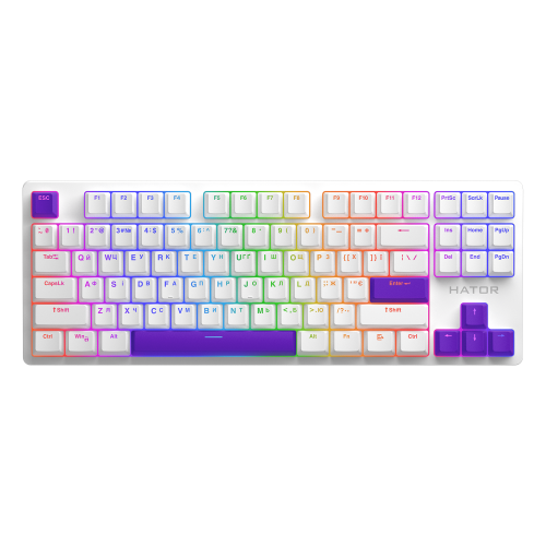 HATOR Vivid Lilac PBT keycaps - ESC/SPACE/ENTER/R.SHIFT/ARROWS (HTS-716) Купити в Україні