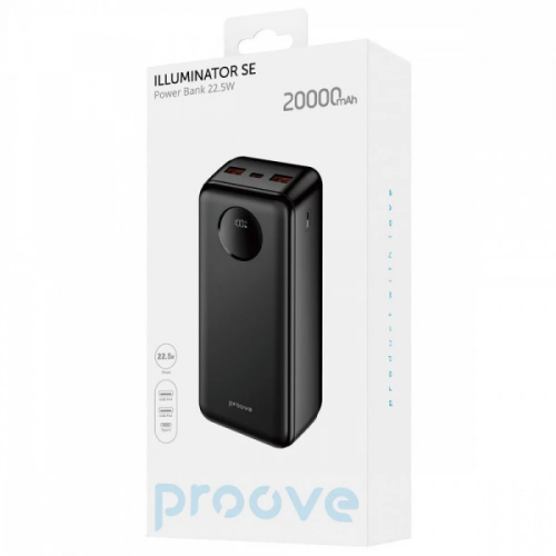 Універсальна батарея Proove Illuminator SE 20000mAh (22.5W) Black (PBIL20212201) Купити в Україні