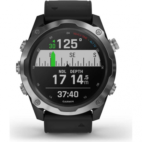 Смарт-годинник Garmin Descent Mk2 Stainless Steel with Black Band (010-02132-00/10) Купити в Україні