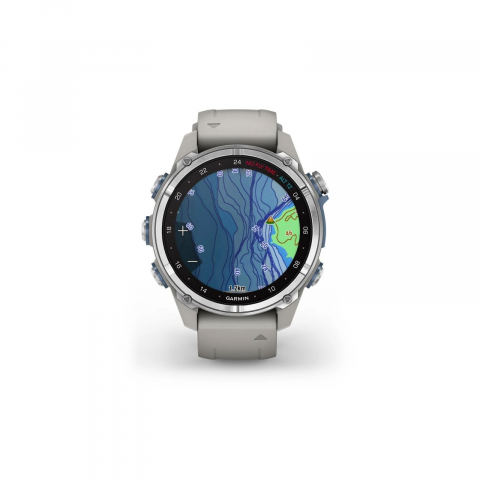 Смарт-годинник Garmin Descent Mk3 43 mm Stainless Steel with Fog Gray Silicone Band (010-02753-04/03) Купити в Україні