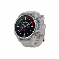 Смарт-годинник Garmin Descent Mk3 43 mm Stainless Steel with Fog Gray Silicone Band (010-02753-04/03)
