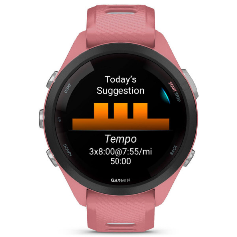 Смарт-годинник Garmin Forerunner 265S Black Bezel w. Light Pink Case and Light Pink/Whitestone S. Band (010-02810-05/15/55) Купити в Україні