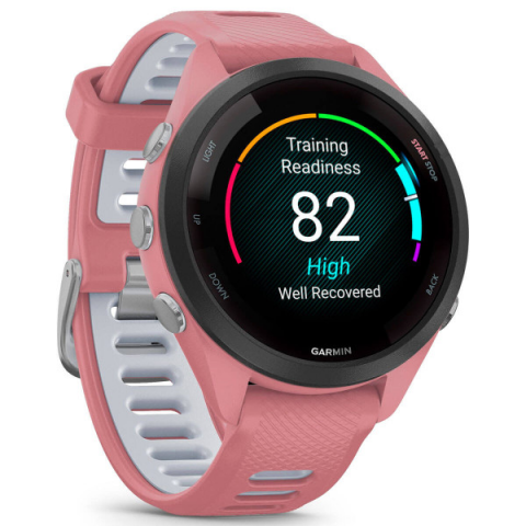 Смарт-годинник Garmin Forerunner 265S Black Bezel w. Light Pink Case and Light Pink/Whitestone S. Band (010-02810-05/15/55) Купити в Україні