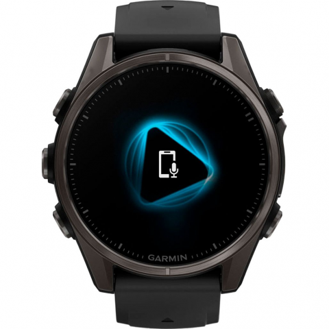 Смарт-годинник Garmin Fenix 8 43mm AMOLED Sapphire Carbon Gray DLC Tit. w. Black/Pebble Gray S. Band (010-02903-20/21/28) Купити в Україні