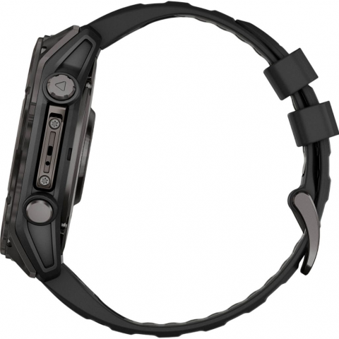 Смарт-годинник Garmin Fenix 8 51mm AMOLED Sapphire Carbon Gray DLC Titanium w. Black/Pebble Gray S. Band (010-02905-20/21/63) Купити в Україні