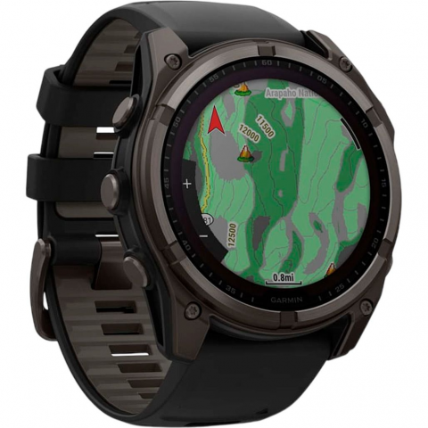 Смарт-годинник Garmin Fenix 8 51mm Solar Sapphire Carbon Gray DLC Titanium w. Black/Pebble Gray S. Band (010-02907-10/11/70) Купити в Україні