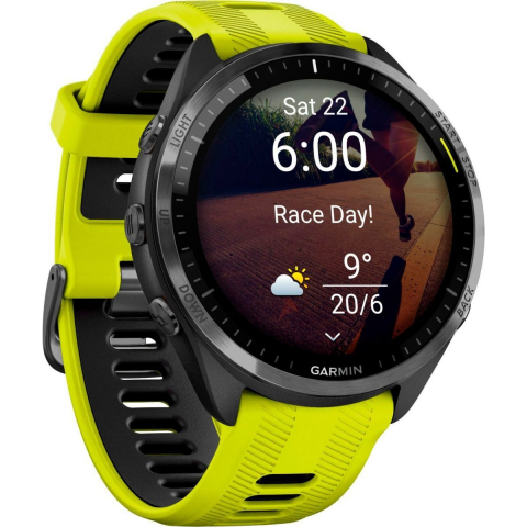 Смарт-годинник Garmin Forerunner 965 Carbon Gray Titanium Bezel w. Black Case and Amp Yell/Black S. Band (010-02809-02/12/ Купити в Україні