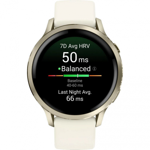 Смарт-годинник Garmin Venu 4 41 mm Lunar Gold with Bone Silicone Band (010-03013-00/40) Купити в Україні
