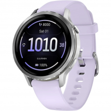 Смарт-годинник Garmin Venu 4 41 mm Silver with Periwinkle Silicone Band (010-03013-01/41)