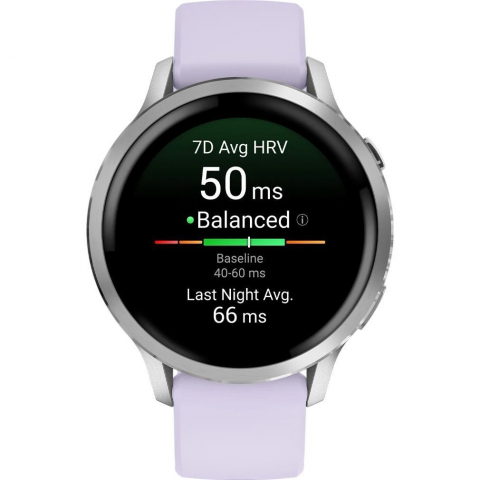 Смарт-годинник Garmin Venu 4 41 mm Silver with Periwinkle Silicone Band (010-03013-01/41) Купити в Україні
