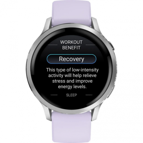 Смарт-годинник Garmin Venu 4 41 mm Silver with Periwinkle Silicone Band (010-03013-01/41) Купити в Україні