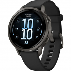 Смарт-годинник Garmin Venu 4 41 mm Slate with Black Silicone Band (010-03013-02/42)