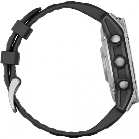 Смарт-годинник Garmin Fenix E 47mm AMOLED Stainless Steel with Black Silicone Band (010-03025-02/00) Купити в Україні