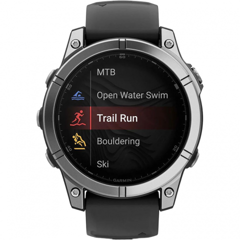 Смарт-годинник Garmin Fenix E 47mm AMOLED Stainless Steel with Black Silicone Band (010-03025-02/00) Купити в Україні