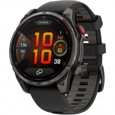Смарт-годинник Garmin Fenix 8 Pro 47mm AMOLED Carbon Gray DLC Titanium with Black/Pebble Gray (010-03198-00/01)
