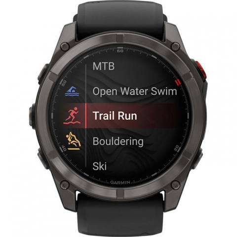 Смарт-годинник Garmin Fenix 8 Pro 51 mm AMOLED Carbon Gray DLC Titanium with Black/Pebble Gray (010-03199-00/01) Купити в Україні