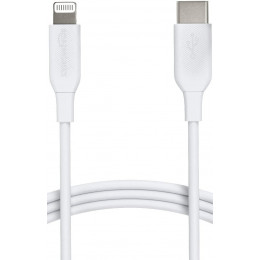 Кабель Amazon Basics USB-C to Lightning, 6 Feet, White