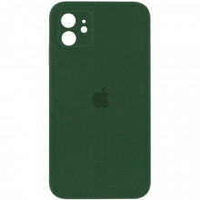 Чохол Silicone Full Case AA Camera Protect для iPhone 12 Atrovirens (FullAAi12-40)