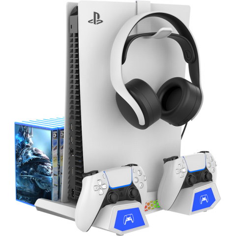 Підставка для Sony PlayStation 5 Slim з зарядкою для геймпадів DualSense iPega PG-P5S023