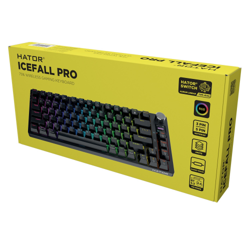 Клавіатура механічна HATOR Icefall PRO wireless, TFT display, (HTK450UA) black Купити в Україні