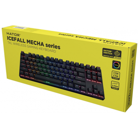 Клавіатура механічна HATOR Icefall Mecha TKL wireless Rainbow (HTK287UA) black Купити в Україні
