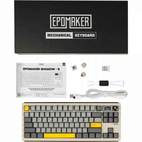 Клавіатура механічна бездротова EPOMAKER Shadow-S Mulan White (SHS-W-M) Купити в Україні