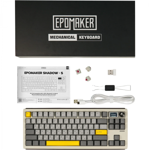 Клавіатура механічна бездротова EPOMAKER Shadow-S Mulan White (SHS-W-M) Купити в Україні