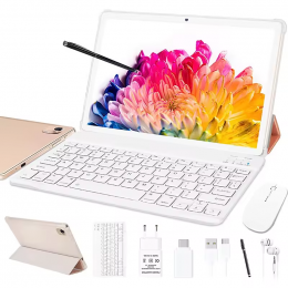 Планшет FACETEL Q10 10,1" 4/64 GB Android 11 Tablet & Octa-Core CPU Gold (комплект)