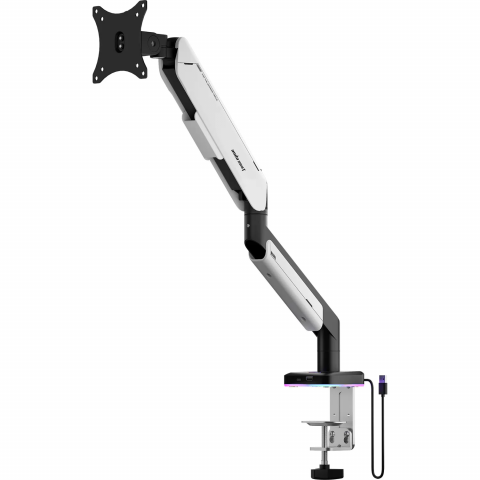 Настільна стійка Anda Seat Stealth Pro II RGB 17-42" White (AD-W-A9X-1S-BW) Купити в Україні