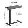 Приставний письмовий стіл OfficePro ODM366BK Black Купити в Україні