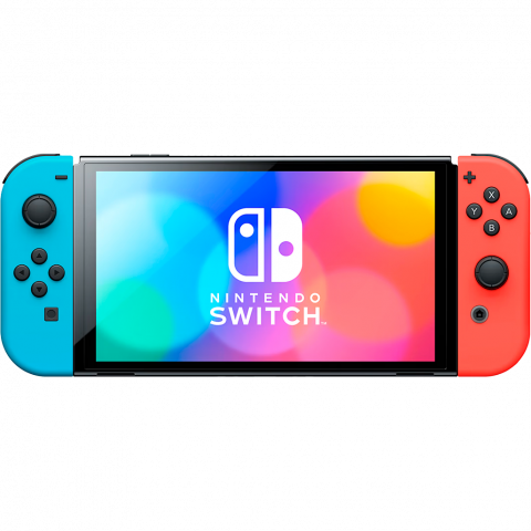Портативна ігрова приставка Nintendo Switch OLED with Neon Blue and Neon Red Joy-Con (045496453442) Купити в Україні