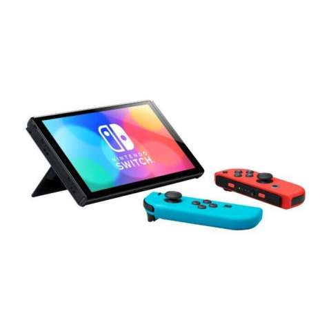 Портативна ігрова приставка Nintendo Switch OLED with Neon Blue and Neon Red Joy-Con (045496453442) Купити в Україні