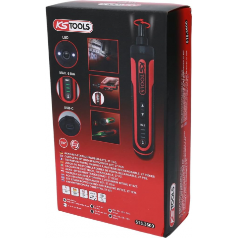 Електровикрутка акумуляторна /набір біт KS Tools eMONSTER 515.3600 1/4" Купити в Україні