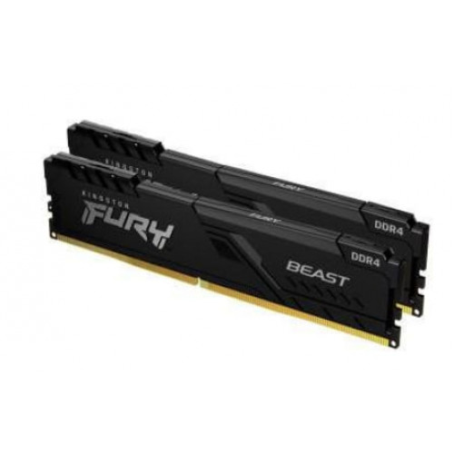 Пам'ять для настільних комп'ютерів Kingston FURY 16 GB (2x8GB) DDR4 3200 MHz Beast Black (KF432C16BBK2/16) Купити в Україні