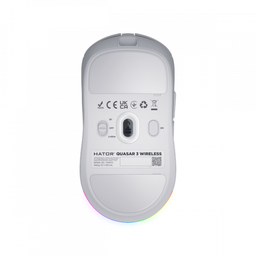 Ігрова миша HATOR Quasar 3 wireless (HTM731) white Купити в Україні