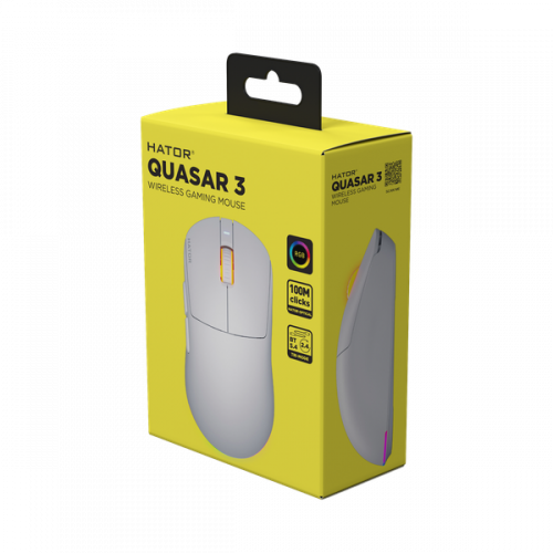 Ігрова миша HATOR Quasar 3 wireless (HTM731) white Купити в Україні
