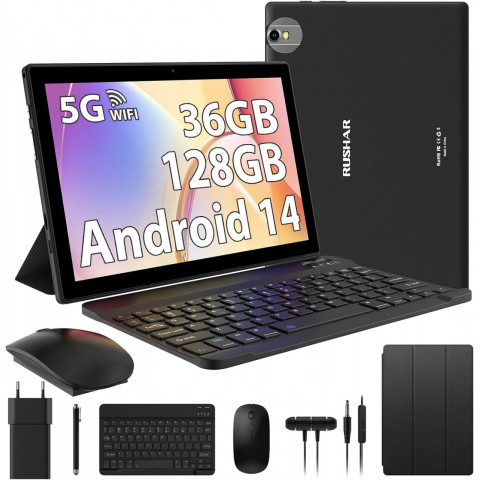 Планшет з комплектом Rushar L211-EEA 12/128 Gb (чохол-клавіатура, миша,скло) Black Купити в Україні