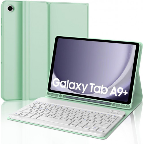 Чохол-клавіатура 11" JADEMALL для Samsung Galaxy Tab A9+ Pastel Green AZERTY Купити в Україні