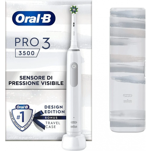 Електрична зубна щітка Oral-B Pro3 3500 D505.513.3X WT Gift Edition Купити в Україні