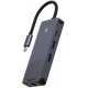 USB-C хаб RAPOO UCM-2004, 8 в 1, чорний Купити в Україні