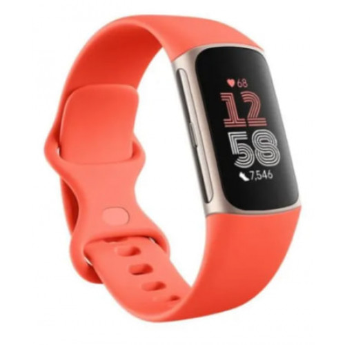 Фітнес-браслет Fitbit Charge 6 Coral / Champagne Gold Aluminum Купити в Україні