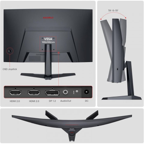 Монітор KOORUI 24" 165Hz 1080p MG24A12F 24E6CA Black Купити в Україні