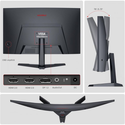Монітор KOORUI 24" 165Hz 1080p MG24A12F 24E6CA Black Купити в Україні