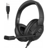 Навушники з мікрофоном EKSA H2 USB Black Купити в Україні