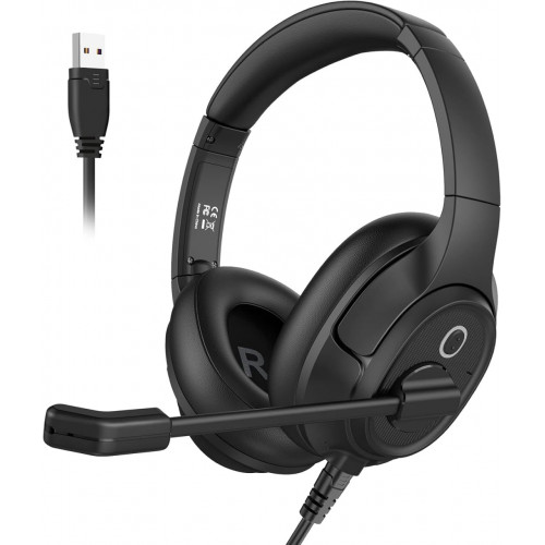 Навушники з мікрофоном EKSA H2 USB Black Купити в Україні