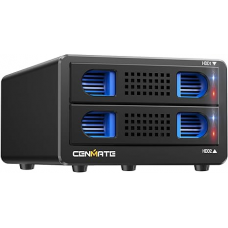 Алюмінієвий корпус для жорсткого диска CENMATE 2.5“/3.5" SATA HDD/SSD (2 Bay RAID 802RU)